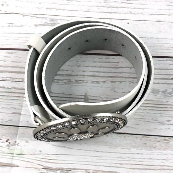 Landes white leather belt - Picture 2 of 4